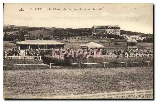 Cartes postales Cheval Equitation Hippisme Vichy Le champ de courses et vue sur le golf