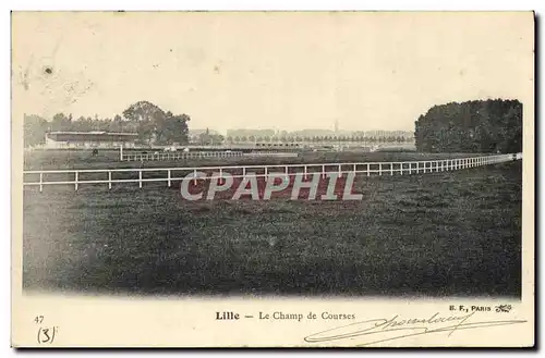 Cartes postales Cheval Equitation Hippisme Lille Le champ de courses