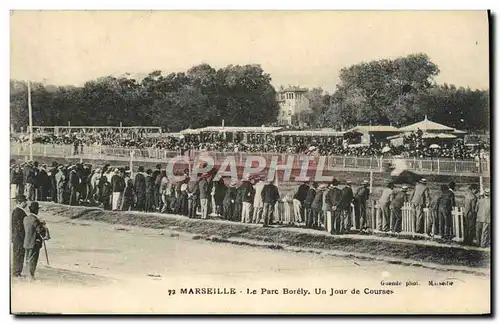Cartes postales Cheval Equitation Hippisme Marseille Le pac Borely Un jour de courses