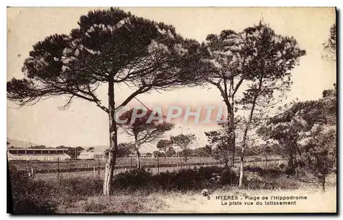 Cartes postales Cheval Equitation Hippisme Hyeres Plage de l&#39hippodrome La piste vue du lotissement