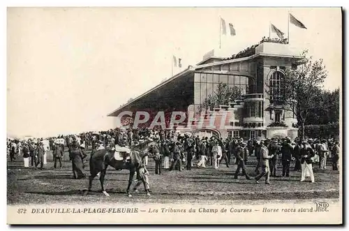 Cartes postales Cheval Equitation Hippisme Deauville Les tribunes du champ de courses