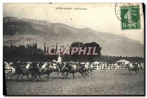 Cartes postales Cheval Equitation Hippisme Aix les Bains Les courses
