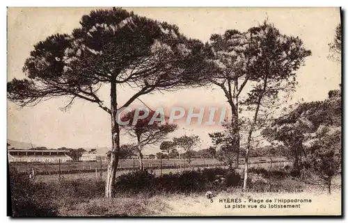 Cartes postales Cheval Equitation Hippisme Hyeres Plage de l&#39hippodrome La piste vue du lotissement