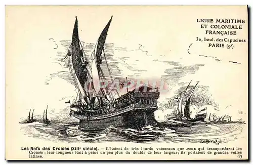 Cartes postales Bateau Voilier Les nefs des croises Sebille