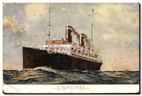 Cartes postales Bateau Paquebot Esperia