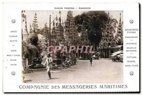 Ansichtskarte AK Bateau Paquebot Messageries Maritimes Dagon Pagoda Rangoon