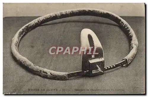 Cartes postales Nu erotique Femme Musee de Cluny Paris Metail ceinture de chastete epoque des croisades