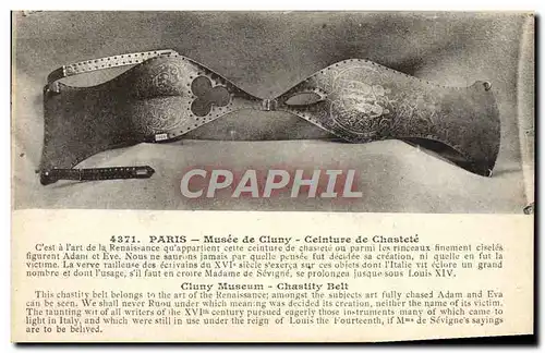 Ansichtskarte AK Nu erotique Femme Musee de Cluny Paris ceinture de chastete