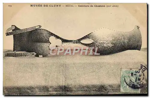 Cartes postales Nu erotique Femme Musee de Cluny Paris ceinture de chastete