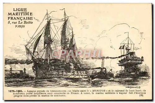 Cartes postales Bateau Voilier Monitor Sebille