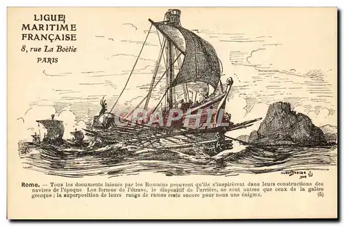 Cartes postales Bateau Voilier Rome Sebille