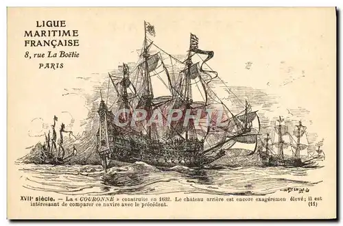 Cartes postales Bateau Voilier La Couronne Sebille