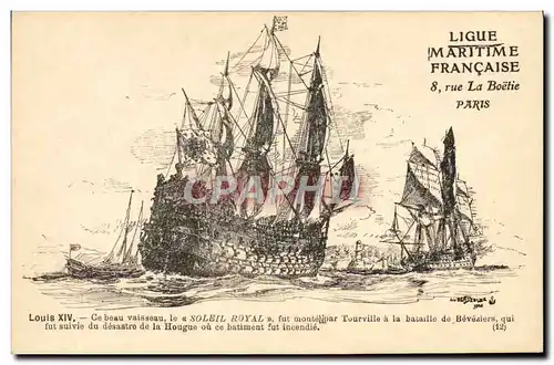 Cartes postales Bateau Voilier Soleil Royal Sebille