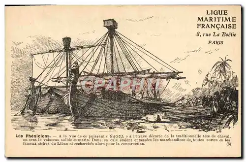 Cartes postales Bateau Voilier Pheniciens Sebille