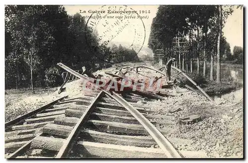 Cartes postales Militaria Destruction d&#39une voie ferre