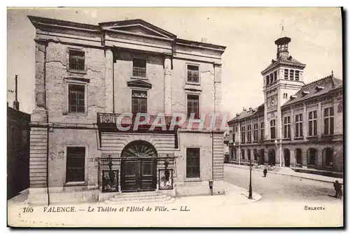 Cartes postales Theatre et l&#39hotel de ville Valence