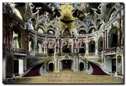 Cartes postales Theatre Wiesbaden Foyer im Konigl Theater
