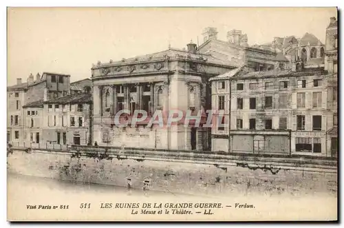 Ansichtskarte AK La Meuse et le Theatre Verdun