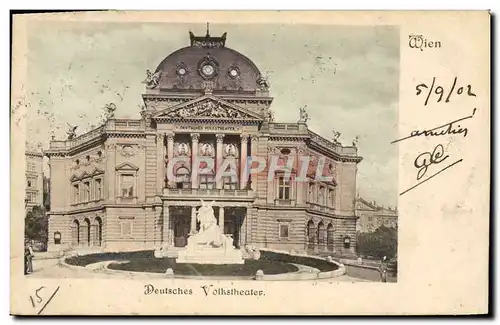 Cartes postales Theatre Wien Deutsches Volkstheater