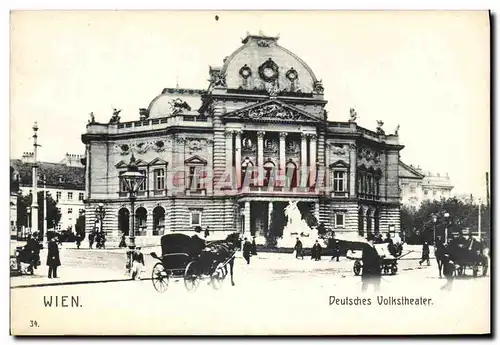 Ansichtskarte AK Theatre Wien Deutsches Volkstheater