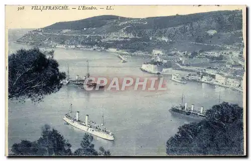 Cartes postales Villefranche sur mer L&#39escadre Bateaux