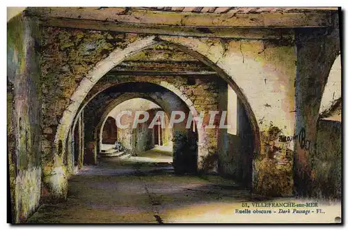 Cartes postales Villefranche sur mer Ruelle obscure