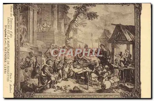 Cartes postales Musee des Tapisseries d&#39Aix Sancho et la marchande de noisettes Natoire