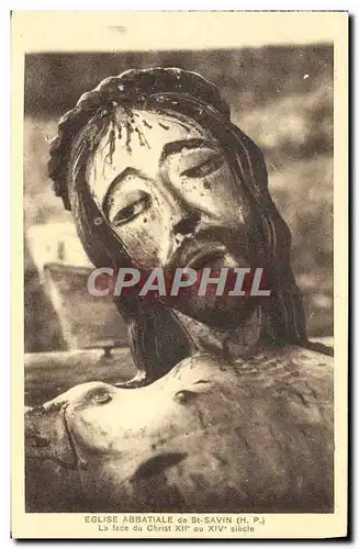 Ansichtskarte AK Eglise abbatiale de St Savin La face du Christ