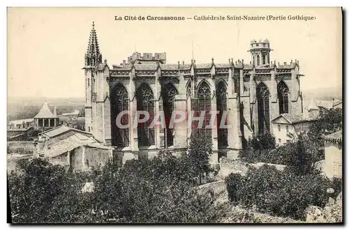 Ansichtskarte AK La cite de Carcassonne Cathedrale Saint Nazaire