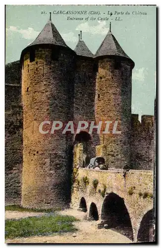 Cartes postales Carcassonne La porte du chateau