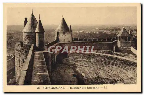 Cartes postales Carcassonne Interieur Des Remparts