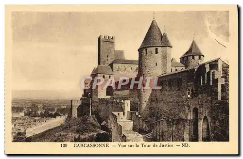 Cartes postales Carcassonne Vue Sur La Tour De Justice
