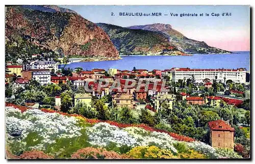 Cartes postales Beaulieu Sur Mer Vue Generale Et Le Cap D&#39Ail