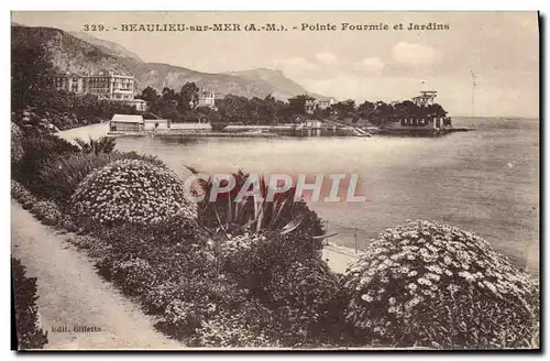 Cartes postales Beaulieu Sur Mer Pointe Fourmie et jardins