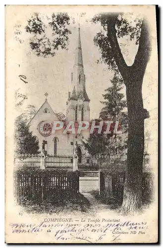 Cartes postales Religion prostestante Compiegne Temple protestant