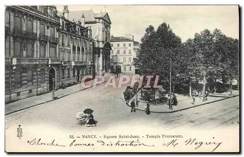 Cartes postales Religion prostestante Nancy Square Saint Jean Temple protestant