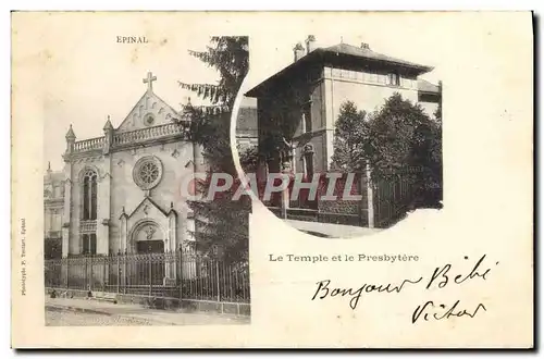Cartes postales Religion prostestante Epinal Temple et le presbytere Temple protestant