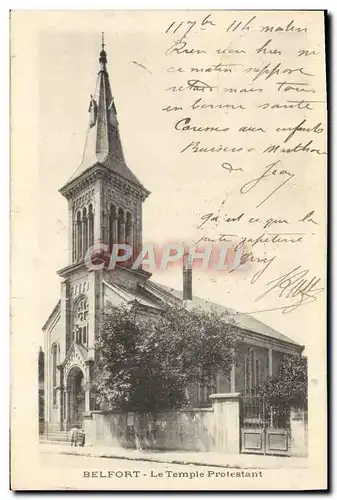 Cartes postales Religion prostestante Belfort Temple protestant