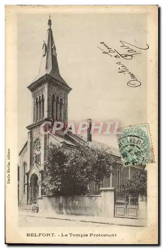 Cartes postales Religion prostestante Belfort Temple protestant
