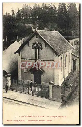 Cartes postales Religion prostestante Bourbonne les Bains Temple protestant