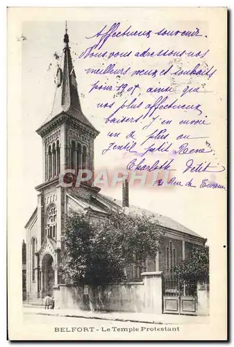 Cartes postales Religion prostestante Belfort Temple protestant