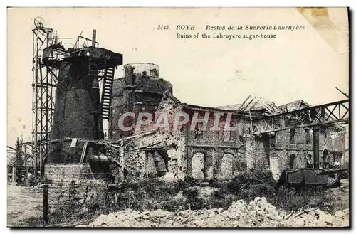 Cartes postales Roye Ruines de la Sucrerie Labruyere