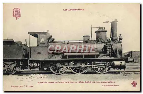 Ansichtskarte AK Train Locomotive Machine mixte de la Cie de l&#39Etat