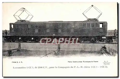 Cartes postales Train Locomotive 1 CC 1 de 2100 CV de la Compagnie du PLM