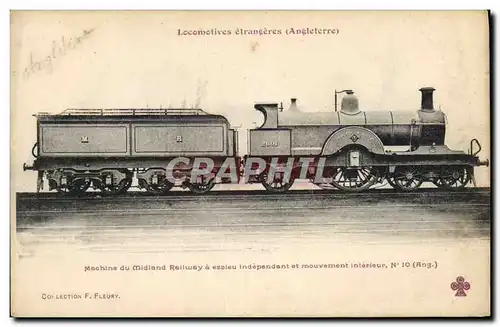 Cartes postales Train Locomotive Machine du Midland Railway