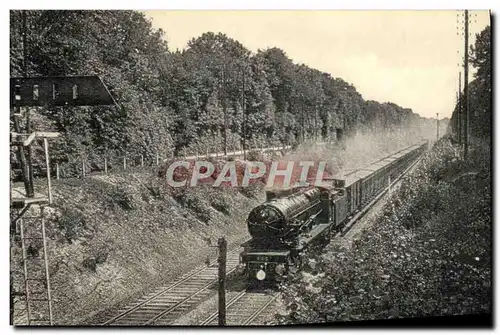 Ansichtskarte AK Train Locomotive Region du Nord Un train de courses Paris Chantilly dans la foret de Chantilly
