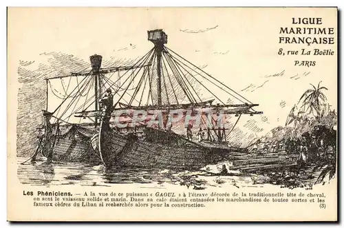 Cartes postales Bateau Voilier Les Pheniciens