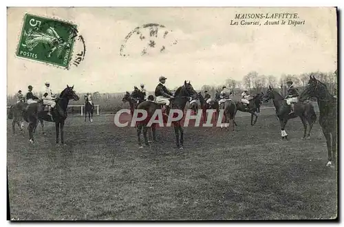 Cartes postales Cheval Equitation Hippisme Maisons Laffitte Les courses Avant le depart