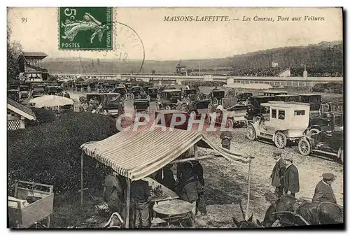 Cartes postales Cheval Equitation Hippisme Maisons Laffite Les courses Parc aux voitures