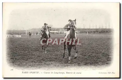 Cartes postales Cheval Equitation Hippisme Paris Sportif Courses d&#39Auteuil Rentree de course